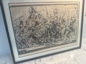 Framed Artwork Titled St. Patrick's Day 1867 The day we celebrate Thomas Nast JL